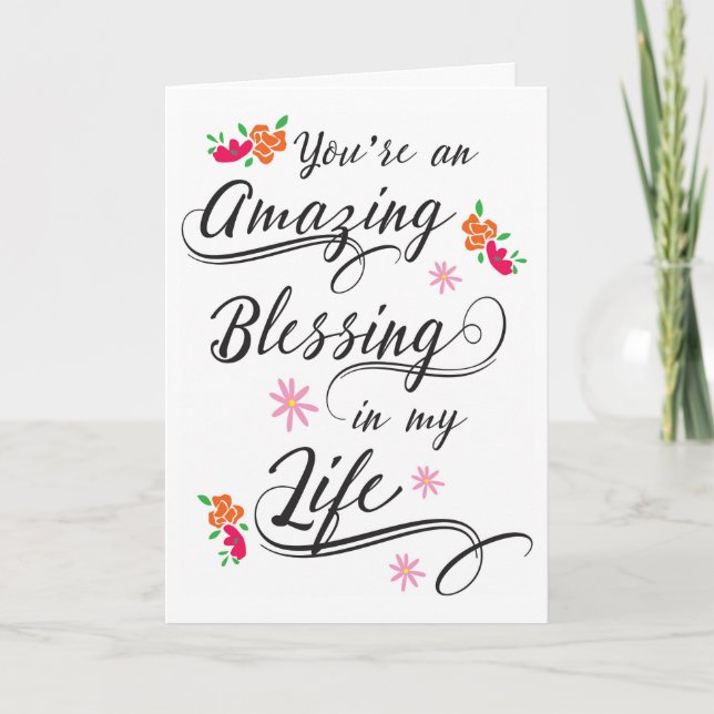 Tarjeta Festiva Eres una bendición asombrosa en mi vida (Anverso)