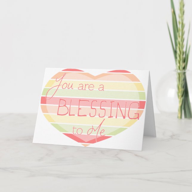 Tarjeta Festiva Eres una bendición para mí (Anverso)