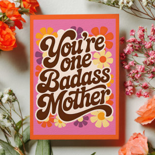 Tarjeta Festiva Eres una madre muy mala RETRO Divertido Día de la 