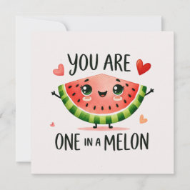 Tarjeta Festiva Eres uno en un melón - Cute sandía
