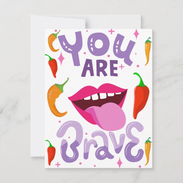 TARJETA FESTIVA ERES VALIENTE (Anverso)