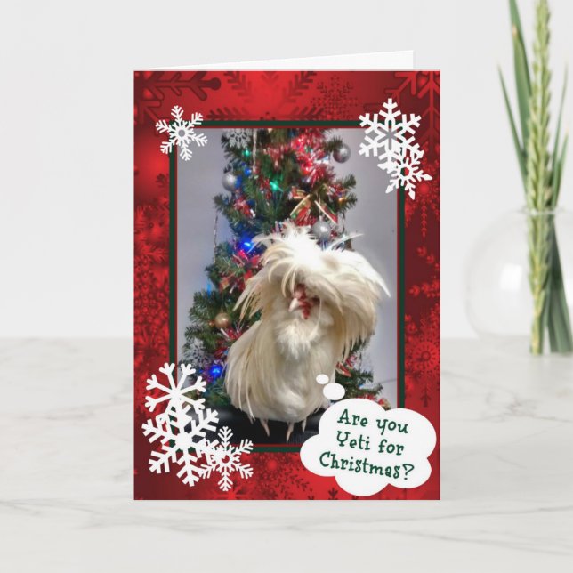 Tarjeta Festiva ¡Eres Yeti Para Navidades! (Anverso)