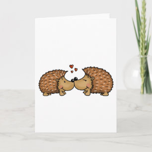 Tarjeta Festiva Erizos en amor
