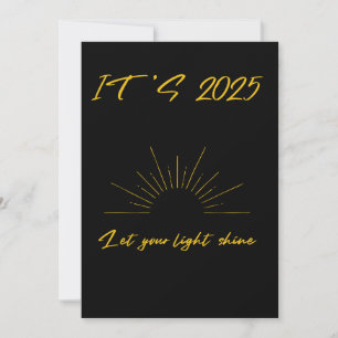 Tarjeta Festiva ES 2025 DEJEN QUE TU LUZ BRILLE Inspiradora cita