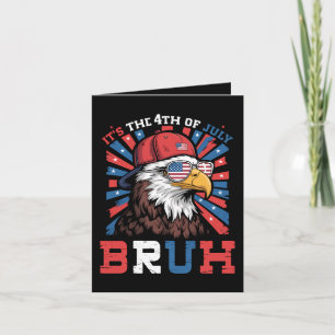Tarjeta Festiva Es 4 de julio, hermano, águila calva patriótica