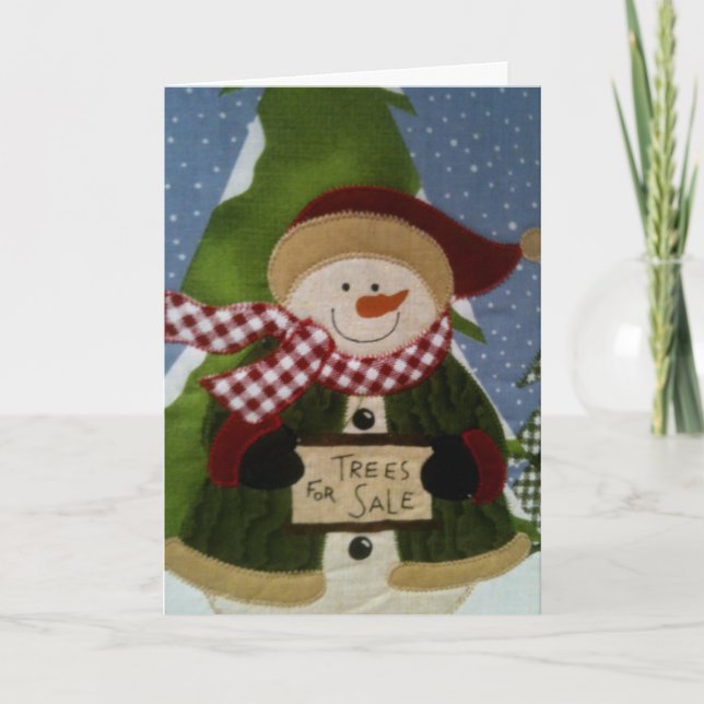 TARJETA FESTIVA ES CÁLIDO DENTRO JUNTO AL ÁRBOL (Anverso)