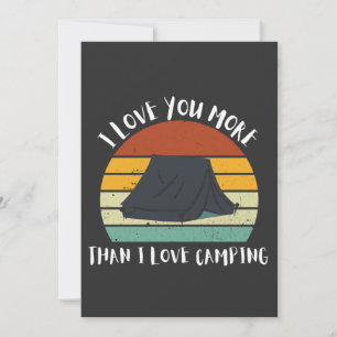 Tarjeta Festiva Es Divertido Que Te Amo Más Que A Camping