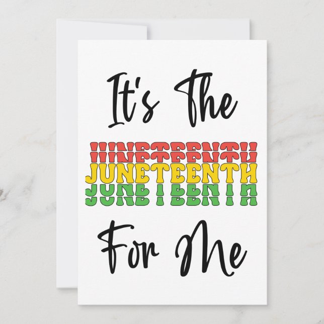 Tarjeta Festiva Es El 10 De Junio Para Mí Melanin Black Sista Bruh (Anverso)