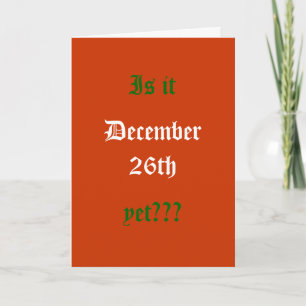 Tarjeta Festiva ¿¿¿Es el 26 de diciembre???