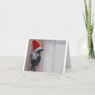 Tarjeta Festiva Es el cuervo de los Navidades