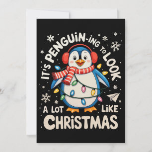Tarjeta Festiva Es el Ing Pingüino parecerse mucho a Xams Navidade