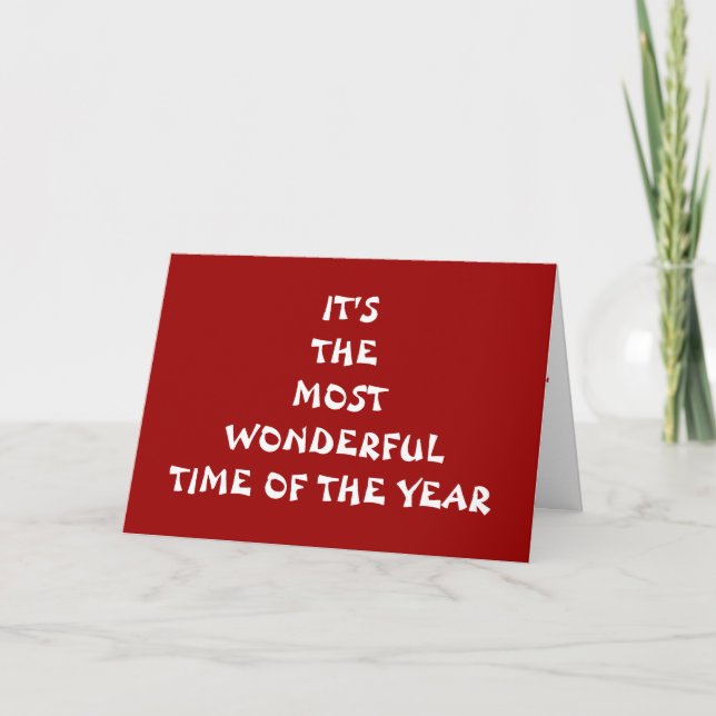 TARJETA FESTIVA ES EL MOMENTO MÁS MARAVILLOSO DEL AMOR ANUAL (Anverso)