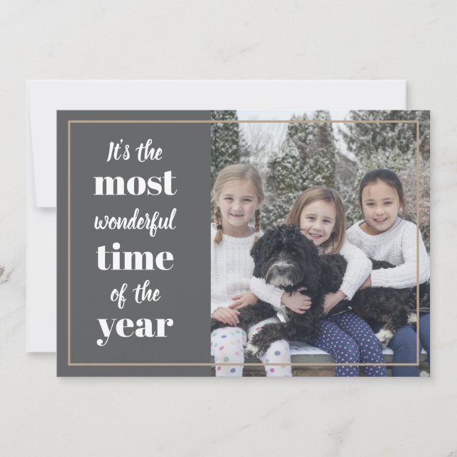 Tarjeta Festiva Es el momento más maravilloso del año foto (Anverso)