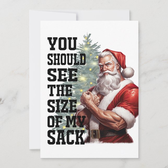 Tarjeta Festiva Es Gracioso Que Vieras El Tamaño De Mi Cajón (Anverso)