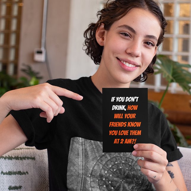 Tarjeta Festiva Es gracioso si no bebes a amigos jajaja cita humor (Funny If You Don't Drink Friends LOL Quote Humor Holiday Card)