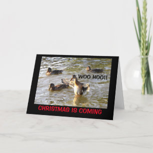 Tarjeta Festiva ¡Es Hora De Duchar Los Salones! Humor de los navid