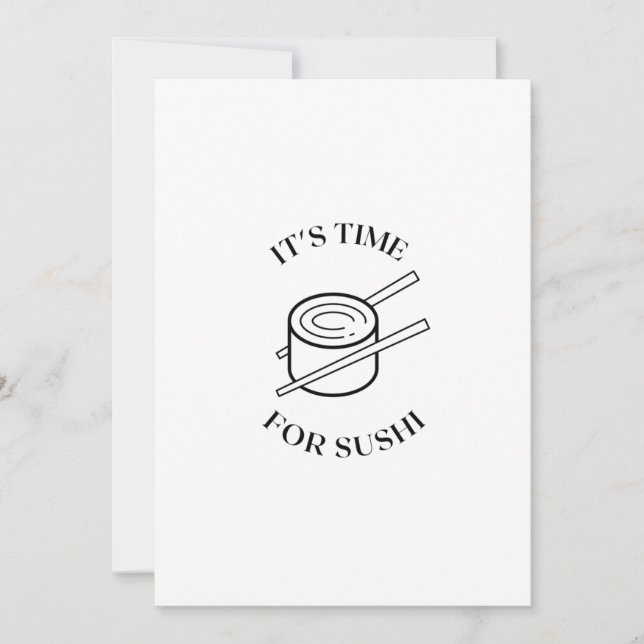 TARJETA FESTIVA ES HORA DE SUSHI (Anverso)