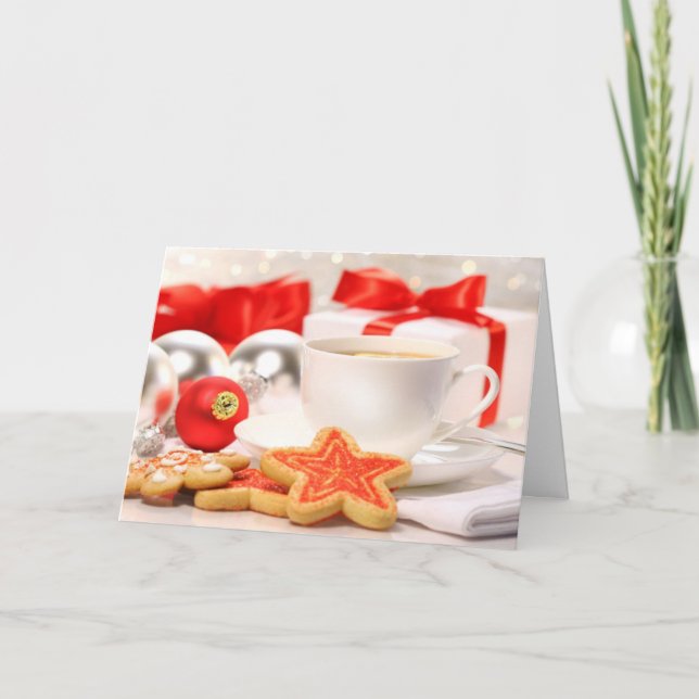 Tarjeta Festiva Es hora de un descanso para tomar el té (Anverso)