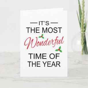 Tarjeta Festiva Es la carta de Navidades de tiempo más maravillosa