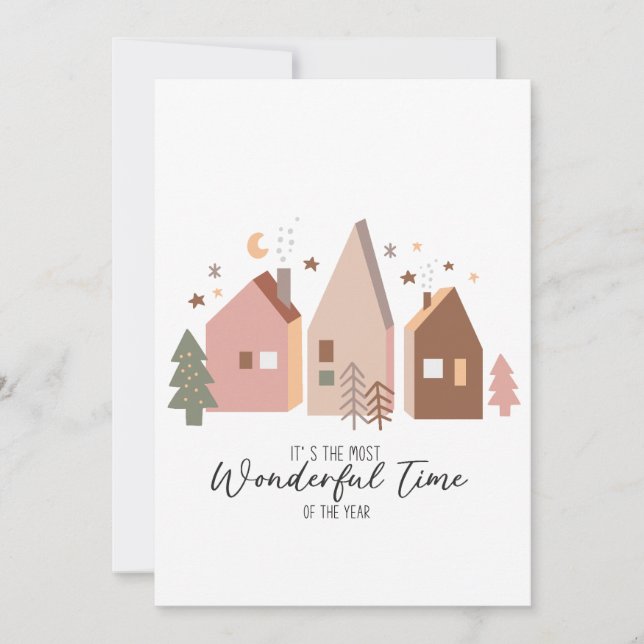 Tarjeta Festiva Es La Época Más Maravillosa Del Año (Anverso)
