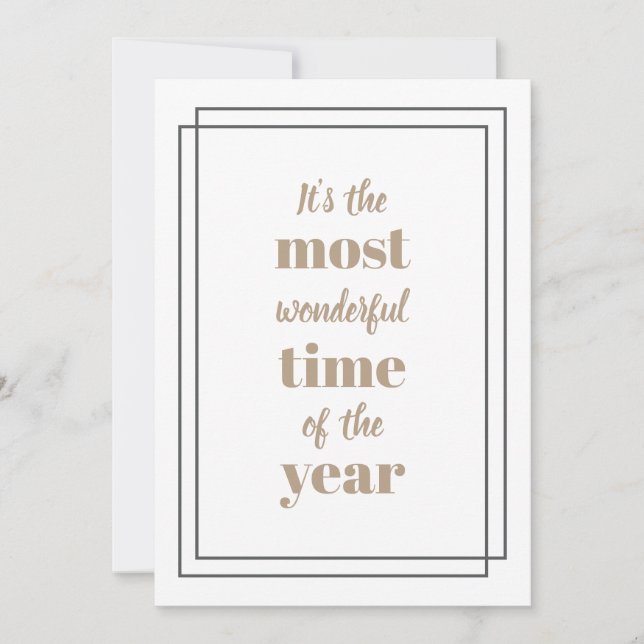 Tarjeta Festiva Es la época más maravillosa del año (Anverso)