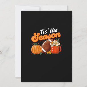Tarjeta Festiva Es la Temporada de Calabaza con Especias Latte Hal