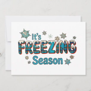 Tarjeta Festiva Es la temporada de congelamiento Invierno Acogedor