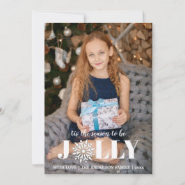 Tarjeta Festiva Es la Temporada | Foto en Blanco y Negro