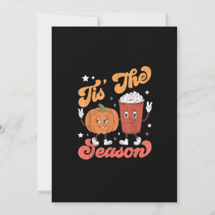 Tarjeta Festiva Es La Temporada Latte de Especias de Calabaza de O