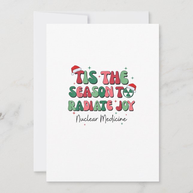 Tarjeta Festiva Es La Temporada Para Alegrarse Medicina Nuclear Na (Anverso)