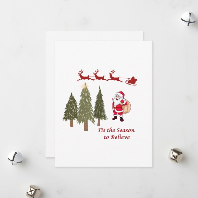 Tarjeta Festiva Es la temporada para creer en un  (Anverso/Reverso In Situ)