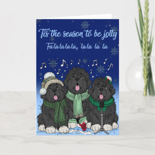 Tarjeta Festiva Es la temporada para estar alegre, Newfoundlands c