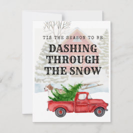 Tarjeta Festiva Es la temporada para ir Dando un Paseo por la Niev