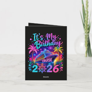 Tarjeta Festiva Es mi crucero de cumpleaños 2026