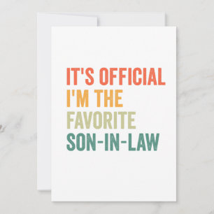 Tarjeta Festiva Es oficial que soy el hijo favorito en la ley Grac