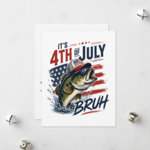 Tarjeta Festiva Es Pesca Bruta de Lubina del 4 de Julio