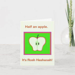 Tarjeta Festiva ¡Es Rosh Hashaná! ¡Media manzana!