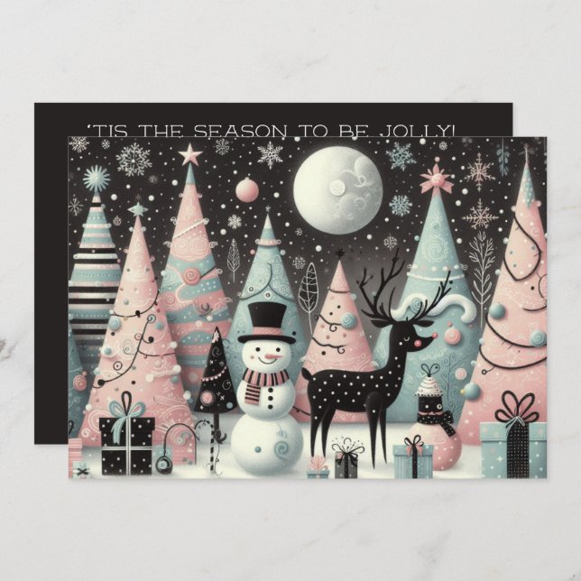 Tarjeta Festiva Es temporada de alegría (Anverso / Reverso)