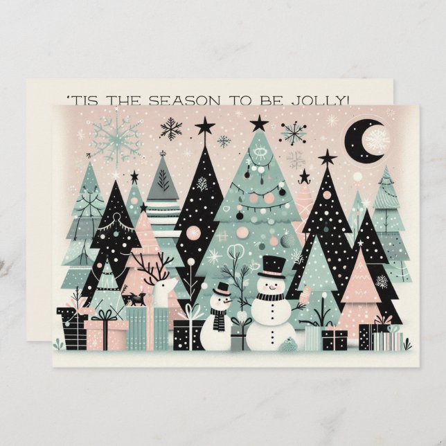 Tarjeta Festiva Es temporada de alegría (Anverso / Reverso)