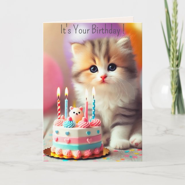 Tarjeta Festiva Es tu cumpleaños (Anverso)