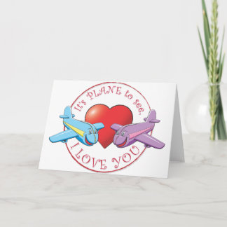 Tarjeta Festiva Es un AVIÓN para ver, TE AMO