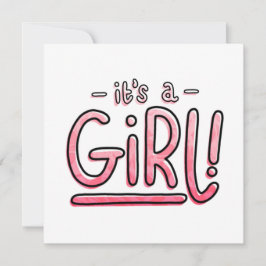 Tarjeta Festiva Es un embarazo de gradiente rosado revelado por gé