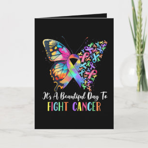 Tarjeta Festiva Es Un Hermoso Día Para Luchar Contra El Cáncer