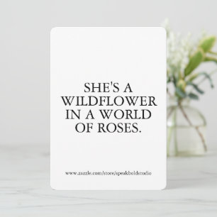 Tarjeta Festiva Es una carta de flores silvestres, regalo Inspirad