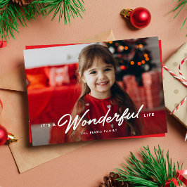 Tarjeta Festiva Es una foto navideña sencilla de la vida maravillo