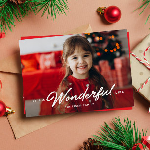 Tarjeta Festiva Es una foto navideña sencilla de la vida maravillo