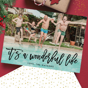 Tarjeta Festiva Es una maravillosa vida sólo Navidades foto