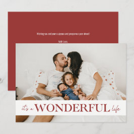 Tarjeta Festiva Es una vida maravillosa foto roja