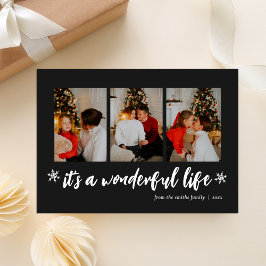 Tarjeta Festiva Es una vida maravillosa para los Navidades negros 