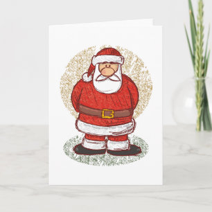 Tarjeta Festiva Esbozo de Santa